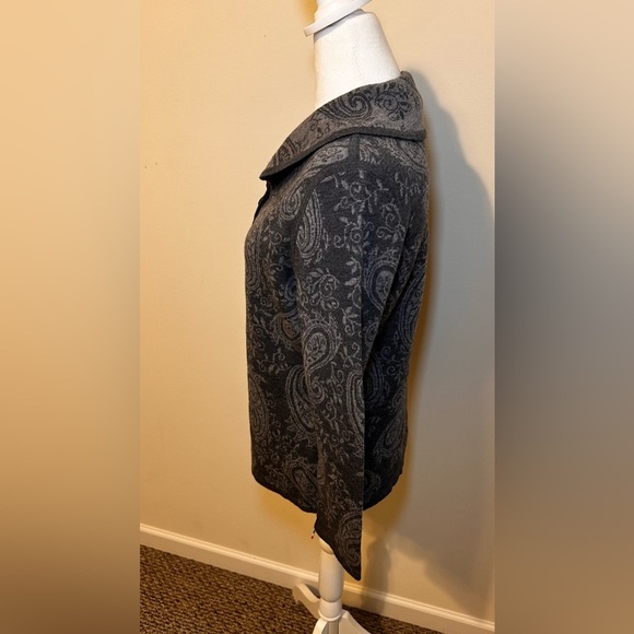 Pendleton Petite Women’s 100% Merino Paisley Wool Cardigan Size Medium - Picture 4 of 6